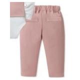 SANMIO Baby Boy Clothes Suits Infant Gentleman Outfit Pants Baby Suit Pink 6-12M