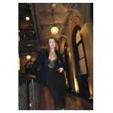 Popilush Shapewear Dress Deep V Neck Lace Cocktail Maxi Dresses for Women, Black XL