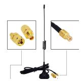 ADS-B Antenna 1090Mhz Antenna MCX Plug 2.5dbi Magnet Base ADS-B Aerial Receiver with RG174 1M andMCX Female to SMA Male Adapter 1090MHz ADS-B RTL SDR Software Defined Radio USB Stick Dongle Tuner