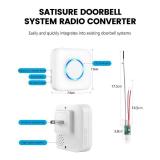 Satisure Wireless Doorbell Chime for Google Nest Doorbell (Wired, 2nd Genand 3rd Gen) Doorbell Extender with Receiver Connects to Existing Hardwired 58 Chimes and 5 Volume (1 Video Extender 1 Receiver