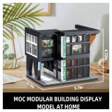 NEWABWN City Coffee House Architecture Building Blocks Set for Adults, Street View Modern Cafe Shop Building Construction Toy with Light, Christmas Birthday Gift for Kids Boys Girls 6-12 (581 PCS)