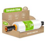 Cosy Family Plastic Wrap Stretch Film Roll - 1000ft 60 Gauge Industrial Strength 15 inch Wide Clear Plastic Wrap Roll with Handles for Pallet Wrapping Shipping Moving - Clear, Pack of 1