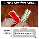 Peel and Stick Molding Trim Self Adhesive Flexible Wall Trim Crown Molding 3D Strip for Tile Wood Wall Panels Picture Mirror Frame Border Edge Corner Ceiling Wallpaper Decor (White Gold, 200in)