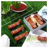 Woanger 18 Pcs Mini Football Handheld Fans Bulk Powerful Handheld Fan Portable Personal Battery Hand Fan Gift for Football Season Summer Match Athletes Activities, 3aa Battery Not Include (Tan)