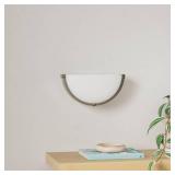 Flynix 13 inch Dimmable LED Wall Sconce, Half Moon Wall Light Fixture, 3000K4000K5000K Color Temperature Adjustable, Modern Bathroom Vanity Light Fixtures?Super Bright 950 Lumen (Brushed Nickel)