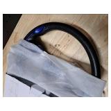 QYMOPAY 12.5inch Boat Steering Wheel, 34 Inch Axle Marine Steering Wheel Adapter, Anti-Slip Carbon Fiber for Boats, Yachts, Pontoon Boats Blue