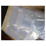 Taiuloo 2 Pack Divided Veggie Tray with Lid, Salad Bar Containers for Fridge Organizer, 5 Compartment Snackle Box Container, Clear Plastic Food Storage and Seving for Fruit, Vegetable, Snack, Meal Pre