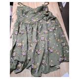 Floral Sage Green Summer Dress 1XL