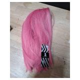 SUKRI Short Pink Wigs for Women Straight Pink Bob Wig Middle Part 12 Inch Shoulder Length Heat Resistant Synthetic Wig For Costume Cosplay Halloween Party Use