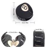 PERSONFUN Black 8 Ball Golf Club Hair Claw Clip for Women, 5.4cm2.12 inches, Acetate Hair Claw 1PC