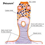 PetWarm Dog Surgical Recovery Suit, Recovery Suit for Female Male Dogs, Dog Onesie After Surgey Spay Neuter Professional Pet Abdominal Wounds Bandages, Leopard Pattern, Orange, S