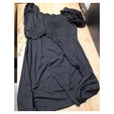 MixShe Summer Dresses for Women 2025 Italian Dress Fall Fashion Plus Size Beach Vacation Clothes Elegant Classy Sundresses Wedding Guest Maxi Seniors Outfits Black Large