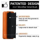 4in1 Vinyl Record Cleaner Kit, Vinyl Records Cleaning Kit for Records Albums, Includes 2in1 Velvet and Microfiber Brush, XL Cleaning Liquid, Duster and Turntable Stylus Brush