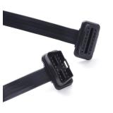 OBD2 Extension Cable, bbfly-A21 Low Profile OBD2 Splitter 16Pin Male to Female Port for GPS, Scan Tool and Code Reader (1FT0.3M)