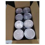 novelinks 8 oz Clear Plastic Jars with Screw-On Lids - BPA-Free Refillable Storage Containers for Slime, Spices, Crafts, Kitchen and Home Organization (16 Pack,Rose Gold)