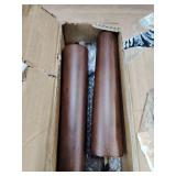 Yaliuliu Brown 8 Inches Furniture Legs Round Solid Wood Sofa Legs Replacement Legs for Cabinet Vanity Couch Chair Dresser Pack of 4
