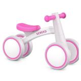 SEREED Baby Balance Bike for 1 Year Old Boys Girls 12-24 Month Toddler Balance Bike, 4 Wheels Toddler First Bike, First Birthday Gifts (Rose)