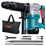 ENEACRO SDS-Max Demolition Jack Hammer for Concrete, Lightweight 11 Amp Electric Demo Chipping Hammer?Aluminum Alloy Shell, Vibration Control, Includes Grease, Tool Bag and Chisels