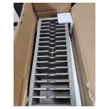 MyGift 16 Slot Cassette Tapes Tower, Vintage Gray Solid Wood Freestanding Audio Compact Cassettes Slotted Storage Rack, Analog Audiotapes Holder Stand, Fits Standard Cases Up to 0.7in Thick