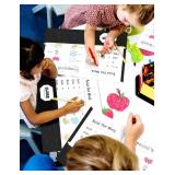 SUNEE Folders with Pockets 3 Hole Punched(50 Pack, Black), 2 Pocket Folders Fit Letter Size Paper, Paper File Folder for School Office Home Business