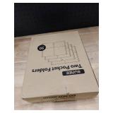 SUNEE Folders with Pockets 3 Hole Punched(50 Pack, Black), 2 Pocket Folders Fit Letter Size Paper, Paper File Folder for School Office Home Business