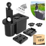 10L0L Golf Cart Ball Washer and Club Head Cleaner Kit Universal for Yamaha, EZGO, Club Car, Star EV, with Detachable Bracket- Black