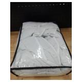 yescool Weighted Blanket for Adults (20 lbs, 60 x 80, White) Cooling Heavy Blanket for Sleeping Perfect for 190-210 lbs, Queen Size Breathable Blanket with Premium Glass Bead, Machine Washable