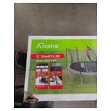 A game 12-ft trampoline and enclosure combo Gray