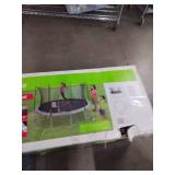 A game 12-ft trampoline and enclosure combo Gray