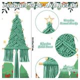 HunnmingRe Pastel Christmas Tree Decoration 3 Set Macrame Christmas Wall Decoration Hanging Ornaments Boho Wall Decor for Party Supplies