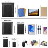 yaokvide Large Faraday Bags- 5 Pack Faraday Cages for Laptops and Tablets and Phones and Car Keys, Faraday Key Fob Protector, Fireproof and Waterproof Anti-theft Signal Blocking Pouch