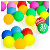 D-Xam 30 Pcs Colored Ping Pong Balls 40mm Table Tennis Ball, Plastic Ping Pong Balls for Games, Arts, Party, Pet Toys, School Activities, Teachers Must Have