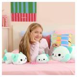 Onsoyours Original Rainbow Cat Plush 13 Inch Kitty Plushies Toy Kitten Stuffed Animal Soft Pillow Kawaii Plushie Gift for Kids and Adults (Rainbow Cat, 13\)in