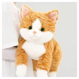 Leahaoe Large Weighted Stuffed Cat 5Lbs 26\, Soft and Cuddly Orange Weighted Cat Stuffed Animal Perfect for Stress Relief and Comfortin