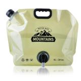 Coipdfty Camping Water Jug 2.1 Gallon Collapsible Water Container Portable Water Bag for Travel Outdoor Hiking BPA Free Lightweight (Beige (2.1Gal), 1)