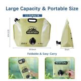 Coipdfty Camping Water Jug 2.1 Gallon Collapsible Water Container Portable Water Bag for Travel Outdoor Hiking BPA Free Lightweight (Beige (2.1Gal), 1)