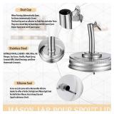 Mason Jar Pour Spout Lid for Ball Regular Mouth Mason Jars - (2 Pack) - Suitable for any liquid - Stainless Steel Open Closed Dispenser Lid for Olive Oil, Vinegar, Syrup, Milk, and Salad Dressing