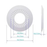 FOCMKEAS 4Pcs Pipe Cover Decoration, Fit 90-114mm(3.5\-4.5\in) Pipe PP Plastic Flangen Water Pipe Cover Decoration, Escutcheon Pipe Collar for Wall Pipe Tube Decoration, Whitein