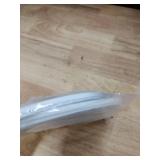 FOCMKEAS 4Pcs Pipe Cover Decoration, Fit 90-114mm(3.5\-4.5\in) Pipe PP Plastic Flangen Water Pipe Cover Decoration, Escutcheon Pipe Collar for Wall Pipe Tube Decoration, Whitein