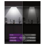 Under Cabinet Lights Motion Sensor Light Indoor 1500mAh Rechargeable LED Closet Lights Battery Operated Under Counter Lights for Kitchen (White, 2Pack)