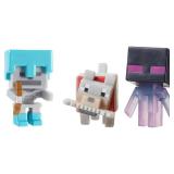Teleporting Enderman, Wolf with Bone and Skeleton with Diamond Armor Mini Figure (3 Pack)