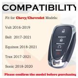SUPALAND Keyless Entry Remote Control Key Fob Replacement Fits for Chevy Bolt Equinox Trax Sonic 2016 2017 2018 2019 2020 2021 13585722 13529664 13508767 HYQ4AA 315 Mhz ID46