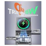 ZEEHOO 3 in 1 Charging Station for Apple, iPhone Mag-Safe Charger, Qi2 Certified, Rotating Wireless Charger Stand for iPhone 17,16,15,14,13,12 Series, Apple Watch, AirPods (USB-C Charger Included)