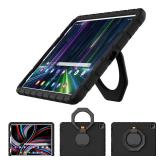 BILLISGOVA for iPad Pro 12.9 Case 3rd 4th 5th 6th Generation with Pencil Holder and 360° Rotating Handle Stand, New Cute Rugged Cover for iPad Pro 12.9 inch 2022202120202018 - Black