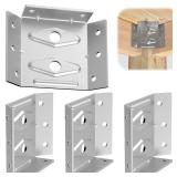 Fixirons Surface Mount Corner Brackets for Desk Legs Coffee Table Dining Table Bench Legs with Accessories (4 PCS)