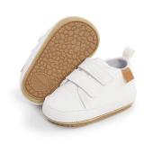 BABSMULY Baby Boys Girls Shoes Non-Slip Rubber Sole High-Top PU Leather Sneakers Infant First Walking Shoes Toddler Crib Shoes Newborn Loafers Flats.(White, 12-18 Months)