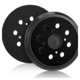Mudder 2 Pieces 5 Inch 8 Hole Hook and Loop Orbital Sander Replacement Pad Backing Pad (Black)