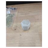 sovia Velvet Ring Box 3 Slots, Wedding Hexagon Engagement Ring Box for Proposal Engagement Wedding Day Bridal Photo