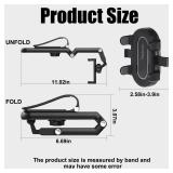 Hbxdeco Sun Visor Car Phone Holder, 360° Rotatable Retractable Car Cell Phone Holder, Adjustable Rearview Mirror Phone Mount Clip for Most Smartphones, Universal Car Accessories (Black)