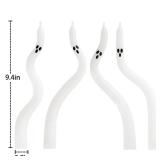 Halloween Decorations Indoor - 4 Pack Cute Ghost Taper Candles - Halloween Centerpieces for Tables - Twisted Candle Decoration for Mantel Table - Spooky Ghosts Candle Decor for Home Party Room